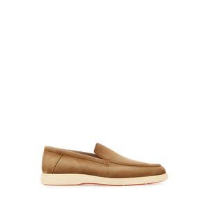 Santoni Men Camel Suede Botanist Loafers